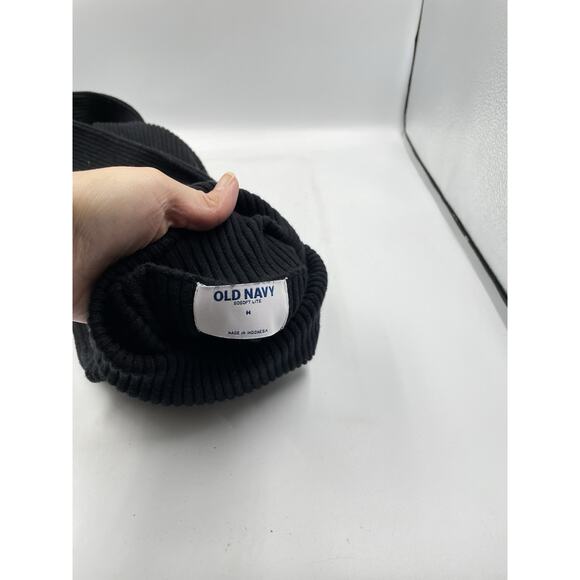 Old Navy Black Women Stretch Turtleneck Rib Knit Long Sleeve Size Medium EUC - Picture 2 of 3